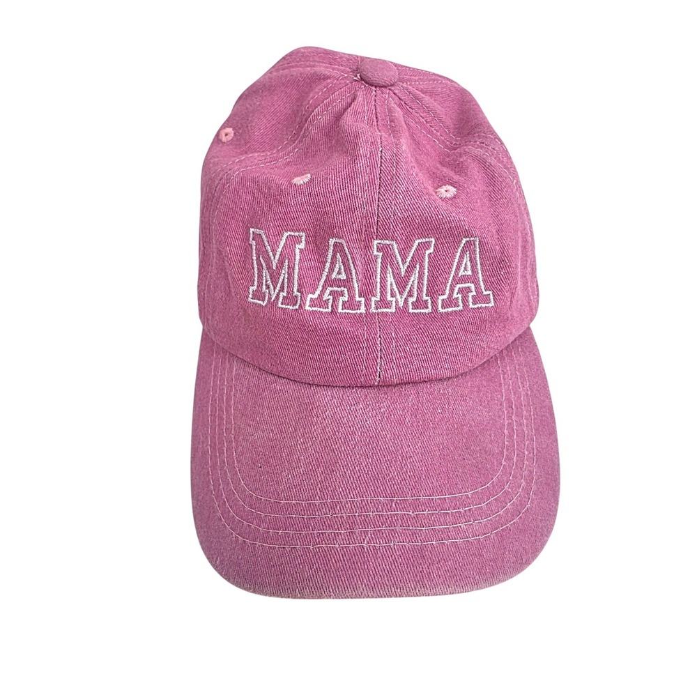 Pink Mama Embroidered Cotton Baseball Cap Adjustable Strap